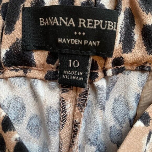 Banana Republic Hayden Pant Animal Print Size 10 Slim Fit Professional Trousers - Picture 3 of 8